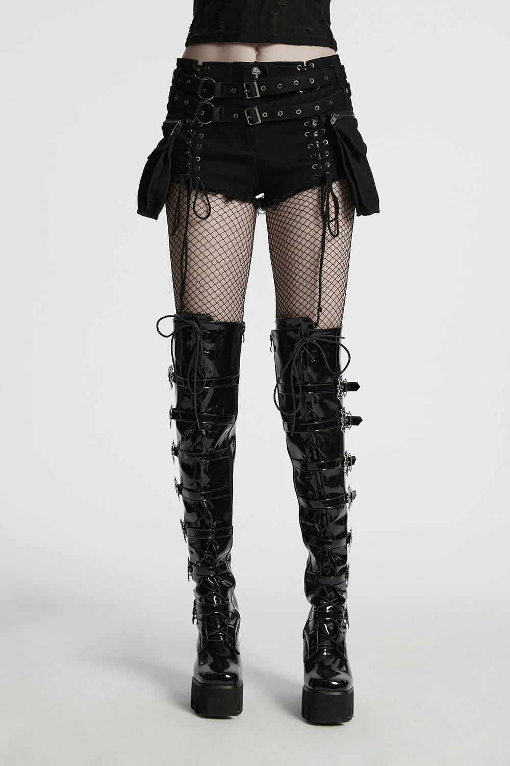 Bløødmetal Lace-Up Shorts with Holster Bag - Image 2