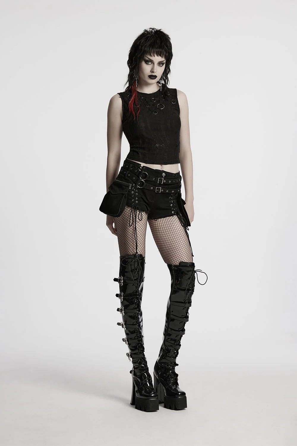Bløødmetal Lace-Up Shorts with Holster Bag - Image 4