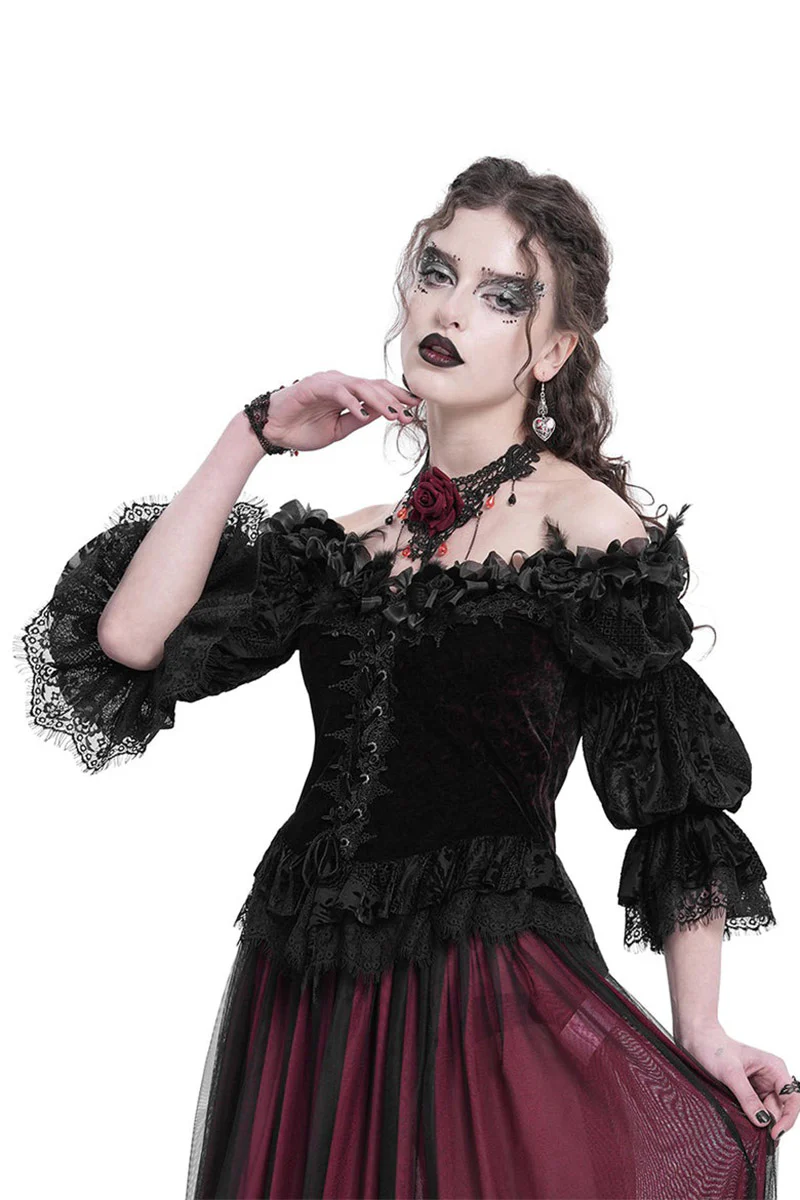 Bloodrose Off the Shoulder Blouse - Image 5