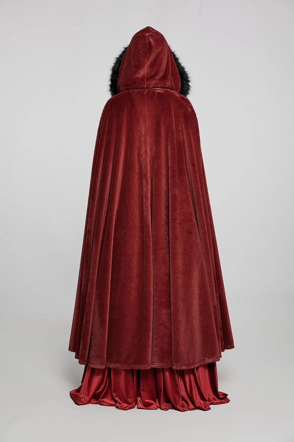 Bloodwitch Red Velvet Cloak - Image 4