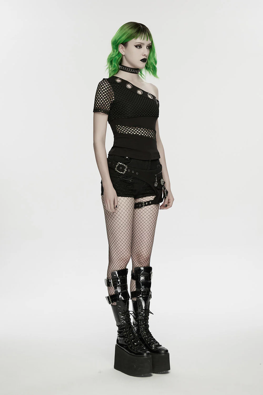 Boneash Shredded Shorts with Thigh Bag - Image 6