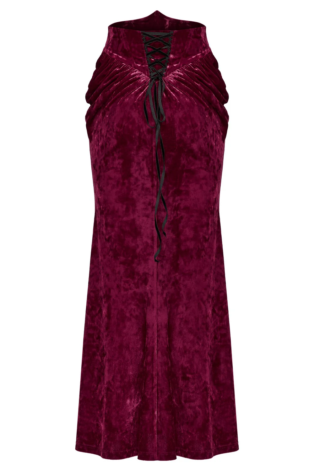 Cabernet Sauvignon Velvet Skirt [Wine Red] - Image 4