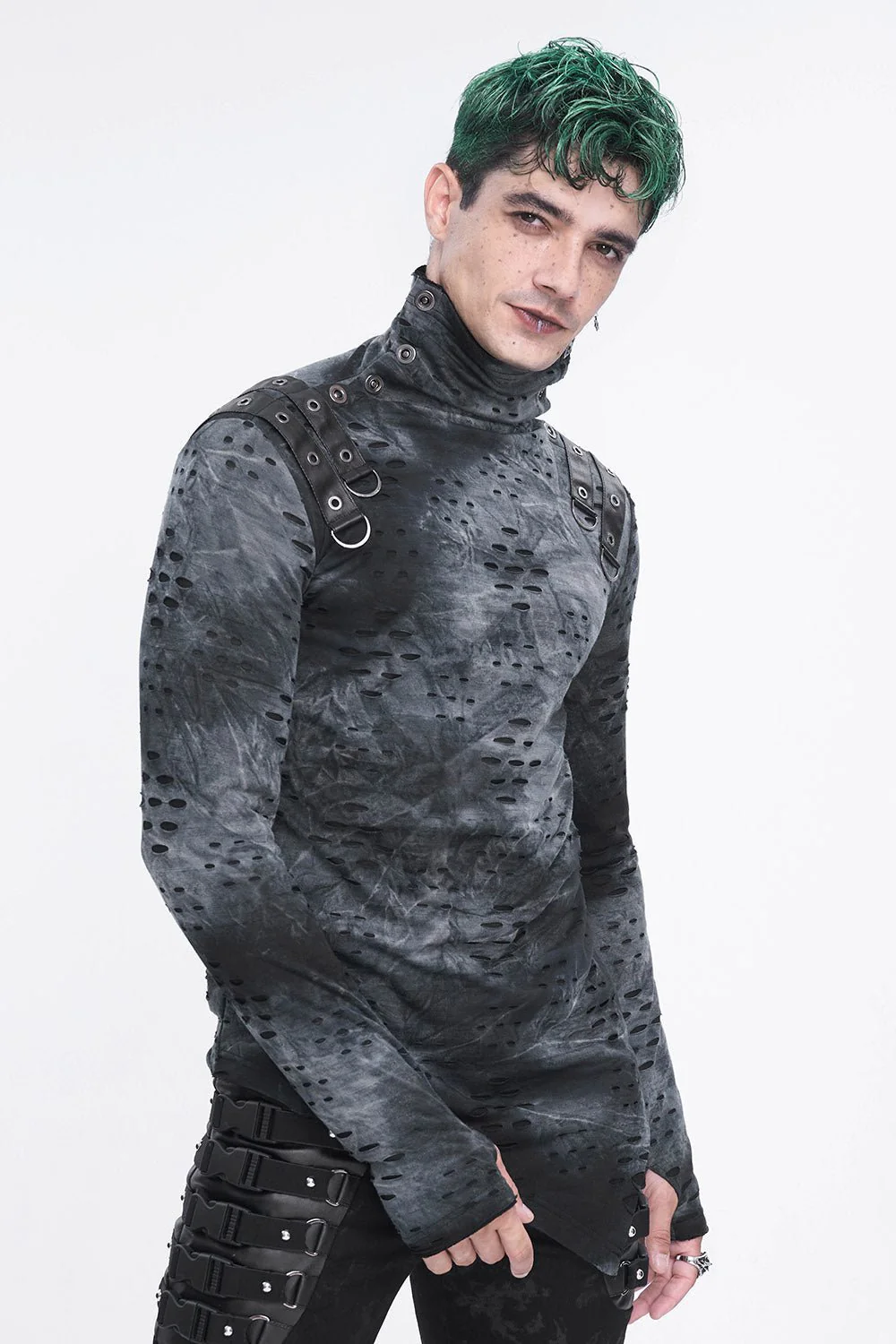 Cadaver Ripped Turtleneck Top - Image 3