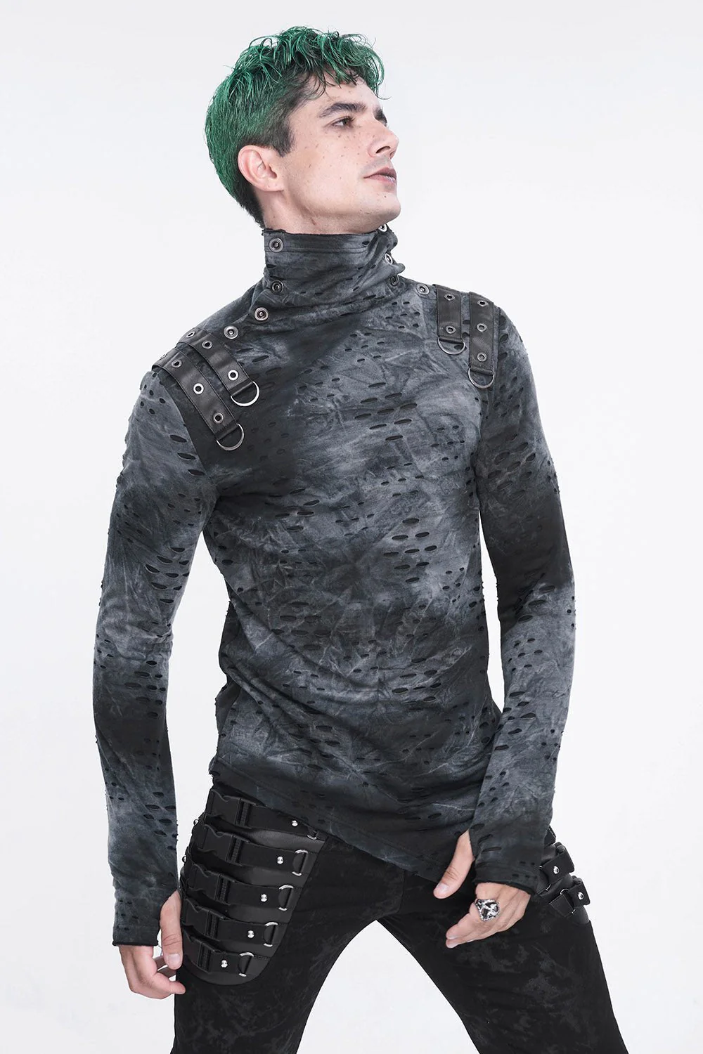 Cadaver Ripped Turtleneck Top - Image 5