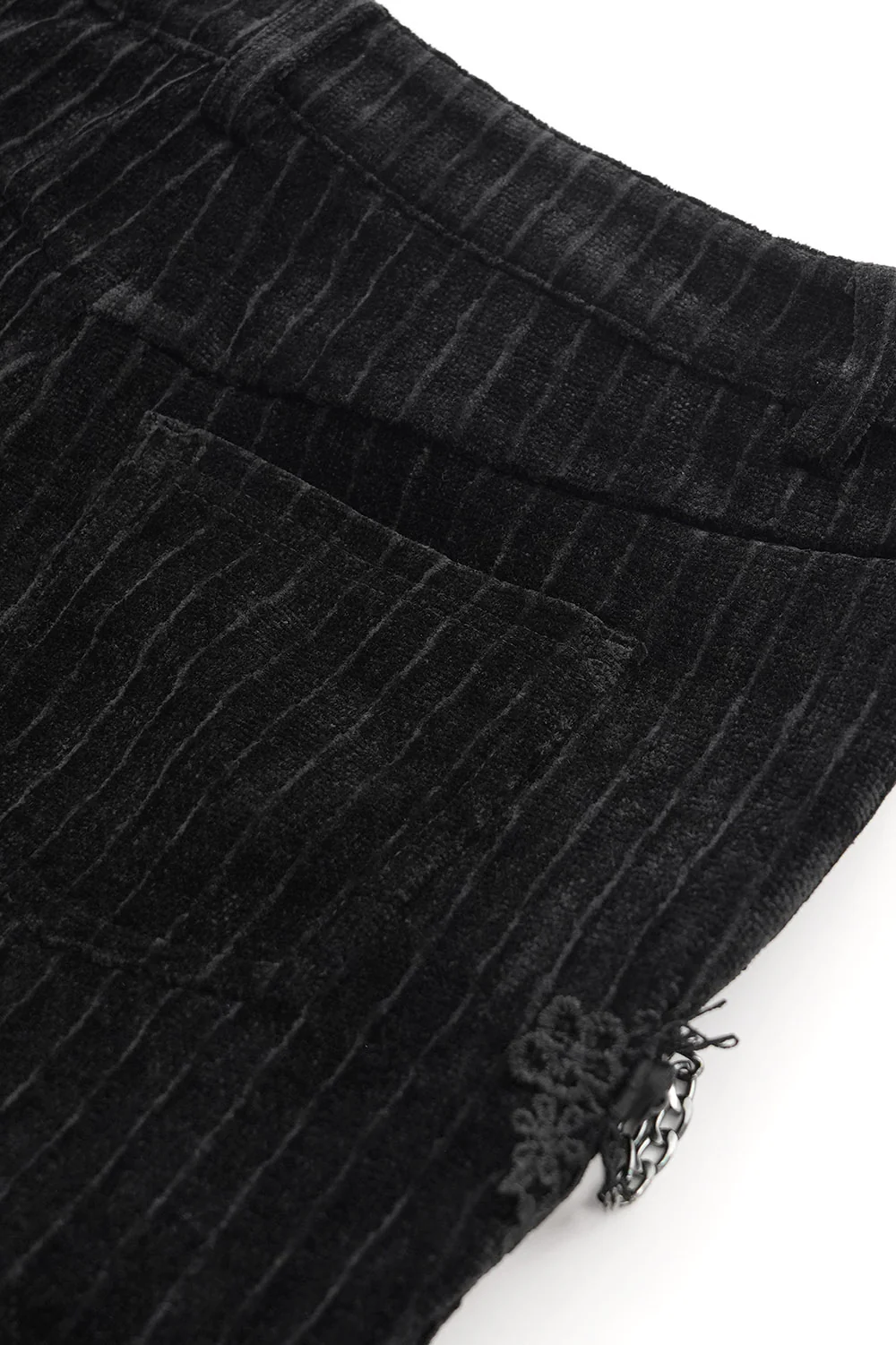 Cadaverous Black Velvet Vampire Pants - Image 7