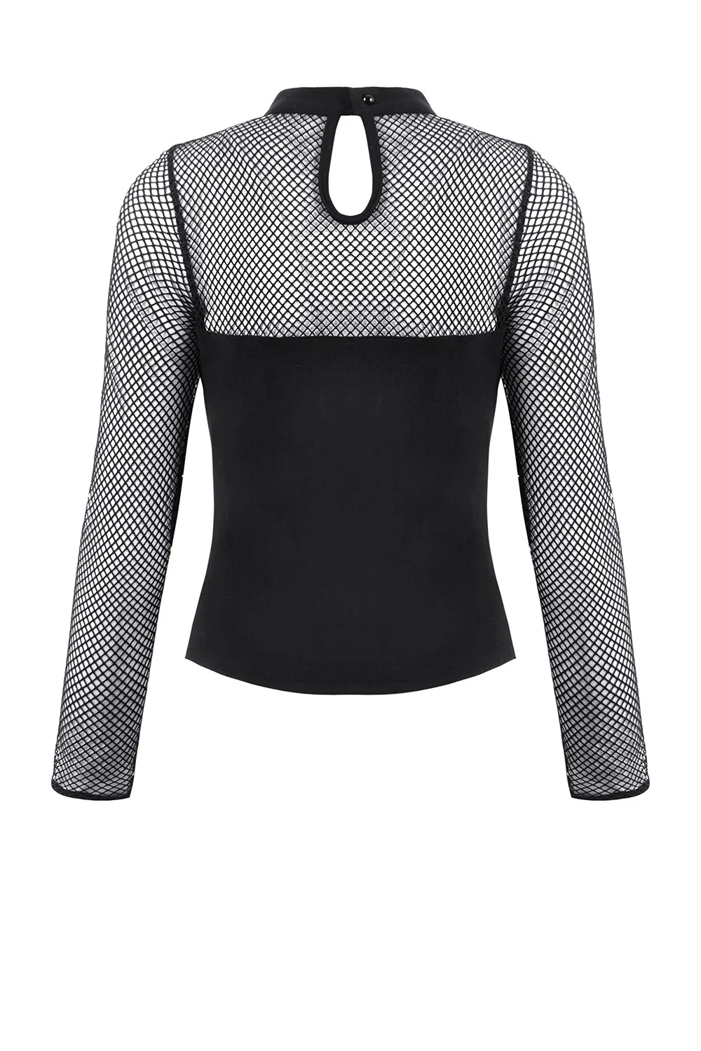 Catacomb Cotton Fishnet Long Sleeve Top - Image 3