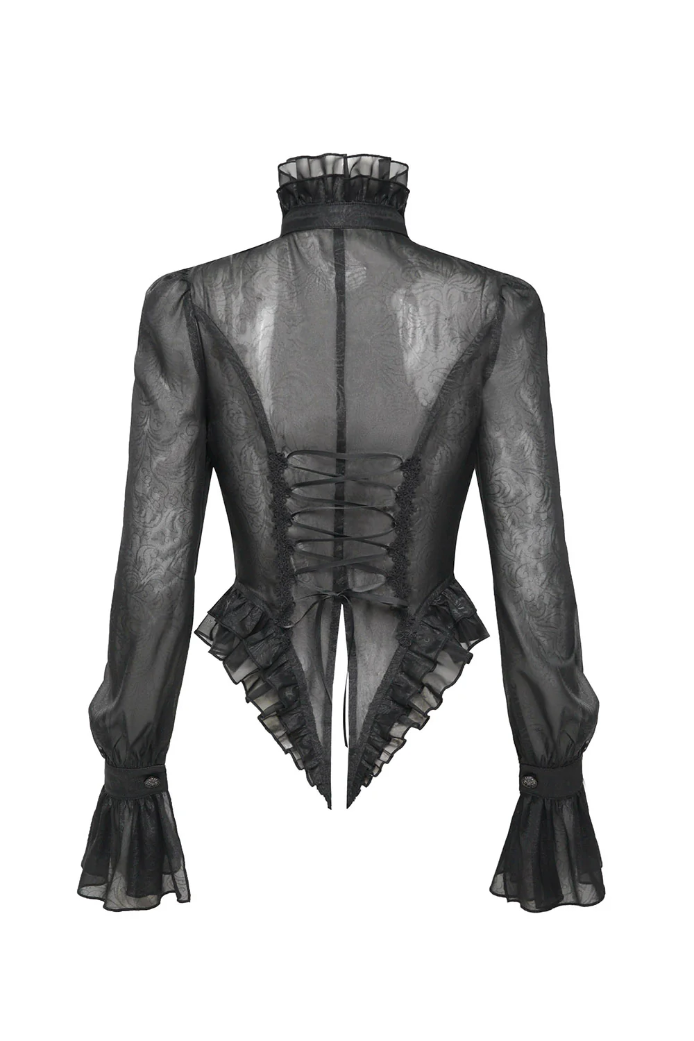 Catacomb Ruffled Mesh Button Shirt - Image 7