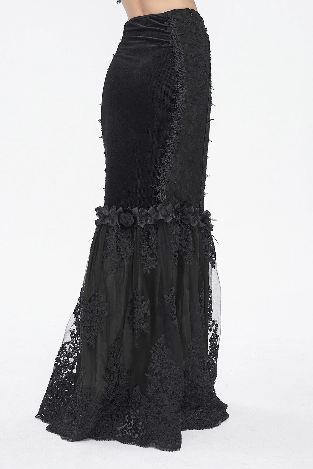 Catacombs of Paris Mermaid Maxi Skirt - Image 4