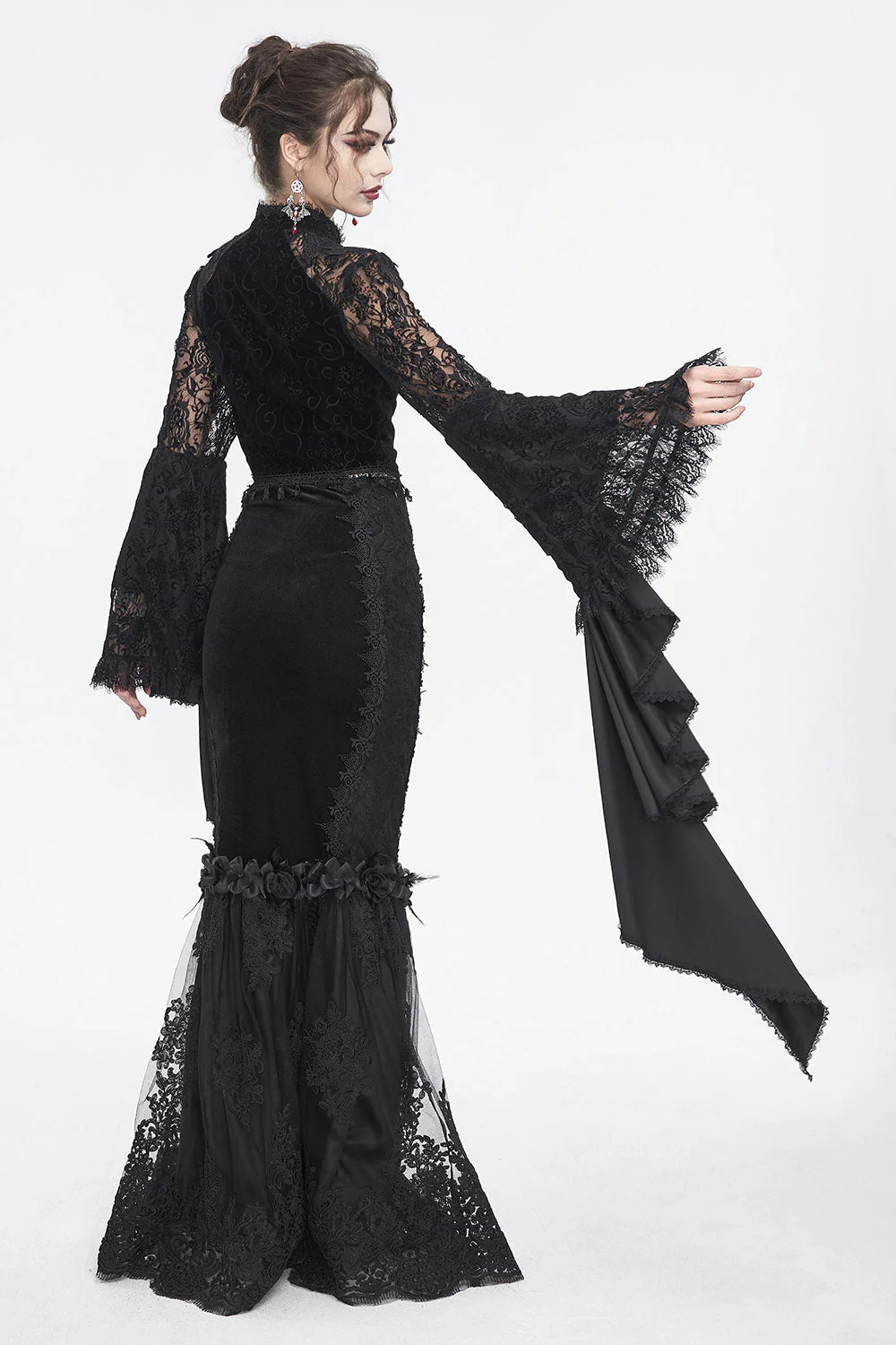 Catacombs of Paris Mermaid Maxi Skirt - Image 6