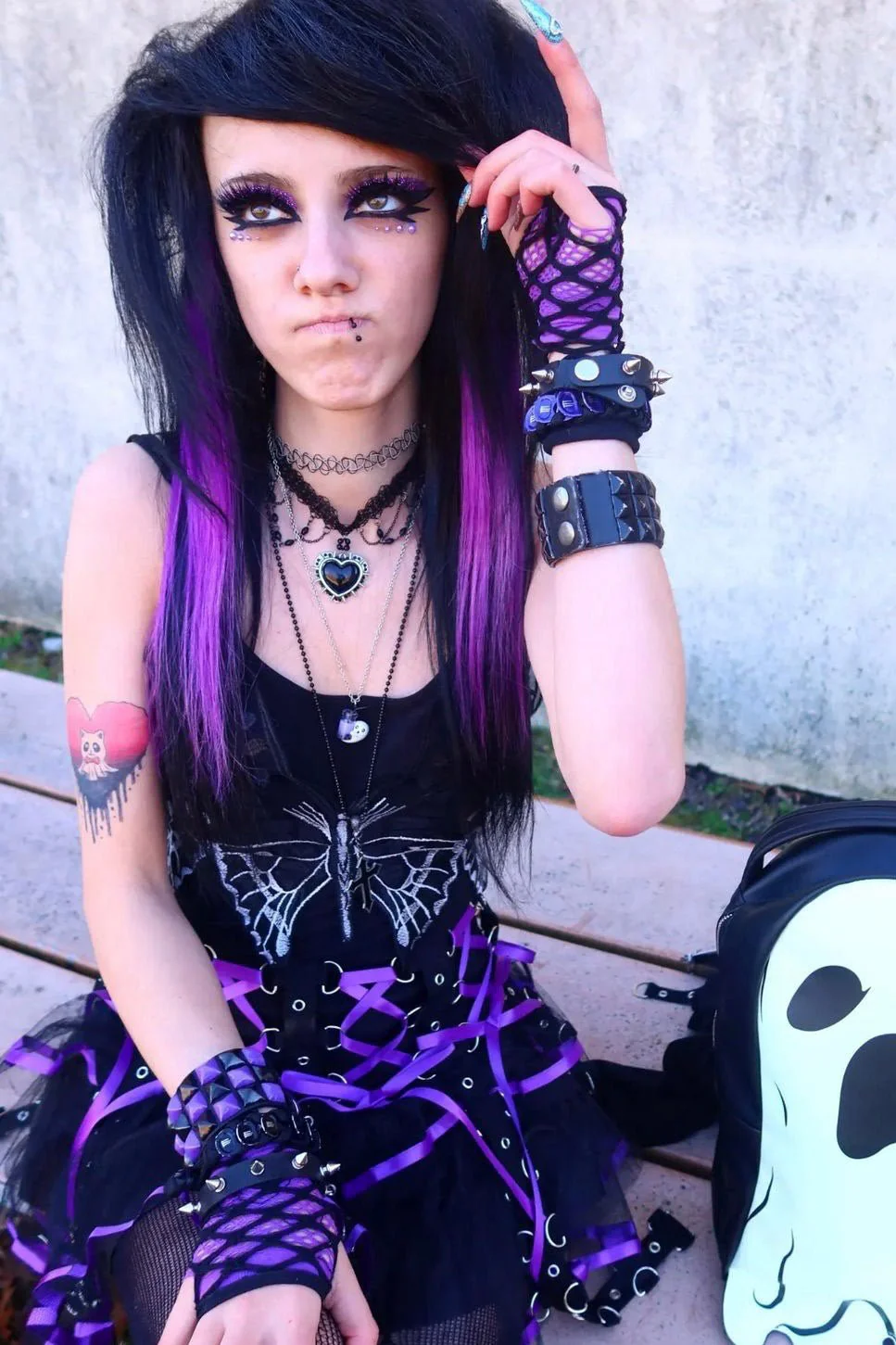 Chai Mini Skirt [BLACK/PURPLE] - Image 10