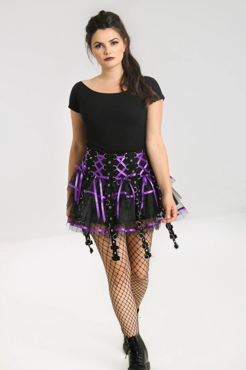 Chai Mini Skirt [BLACK/PURPLE] - Image 5