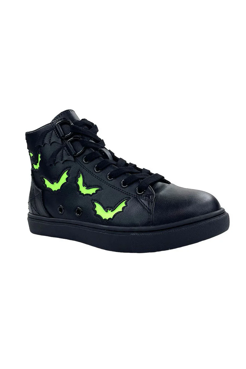 Chelsea Bat Sneakers [Black/Green Glow] - Image 2