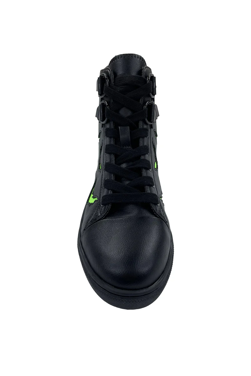 Chelsea Bat Sneakers [Black/Green Glow] - Image 3