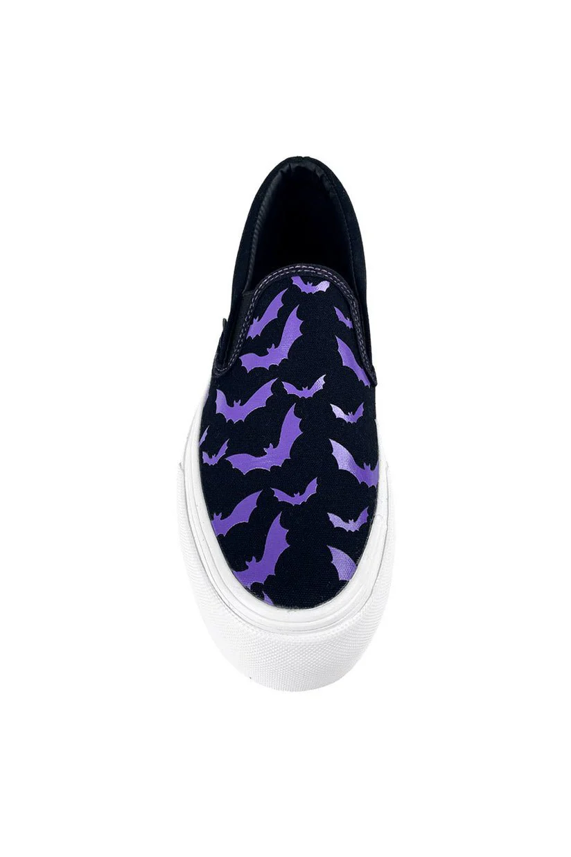 Chill Bat Platform Sneakers [BLACK/PURPLE] - Image 3