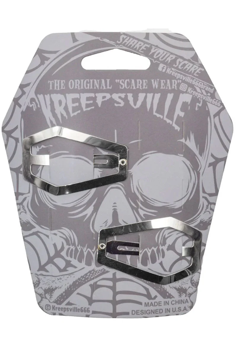 Coffin Snap Hair Clips [SILVER] - Image 3