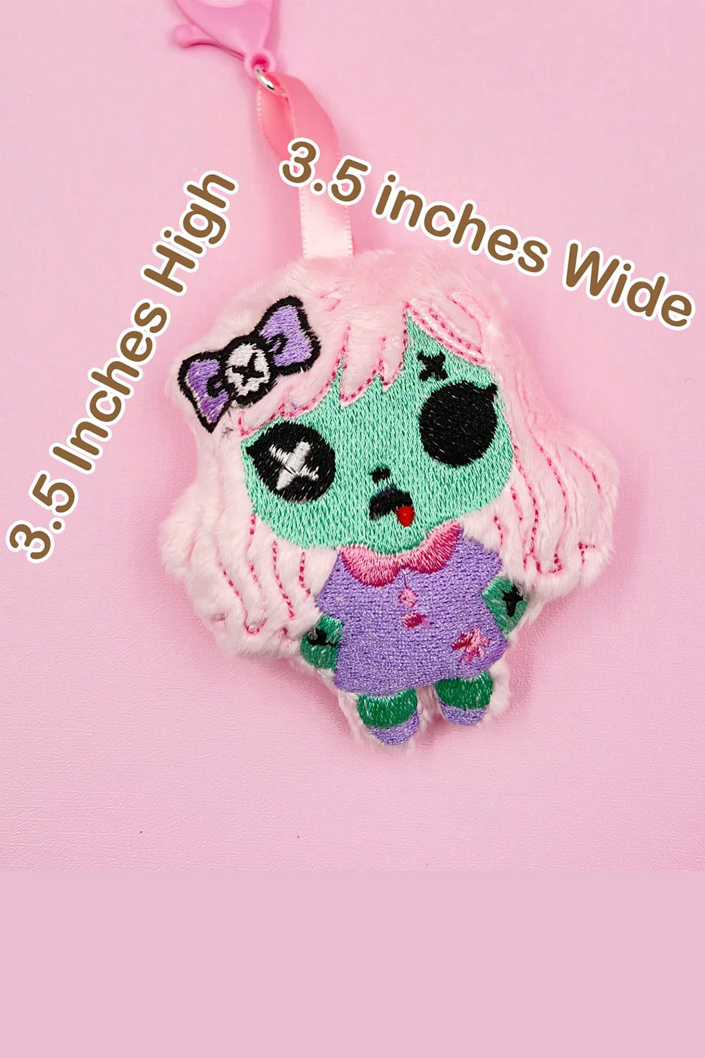 Creepy Cute Kawaii Dead Doll Plush Bag Charm [Pastel Goth] - Image 3