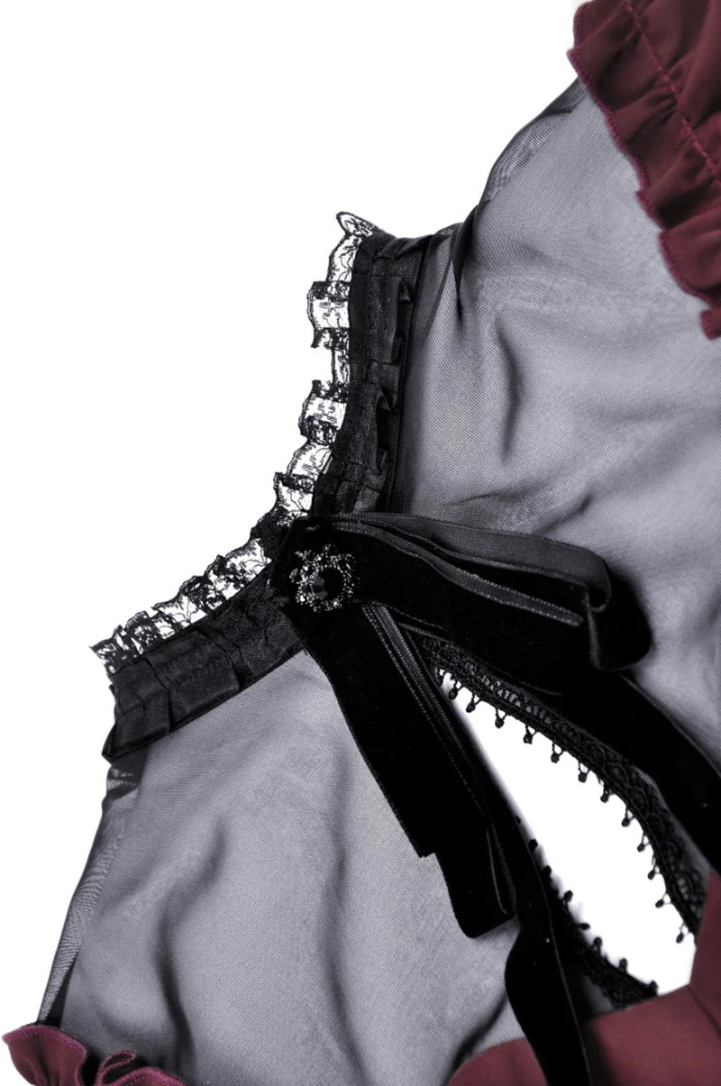 Crimson Blood Puffed Sleeve Dress - Image 6
