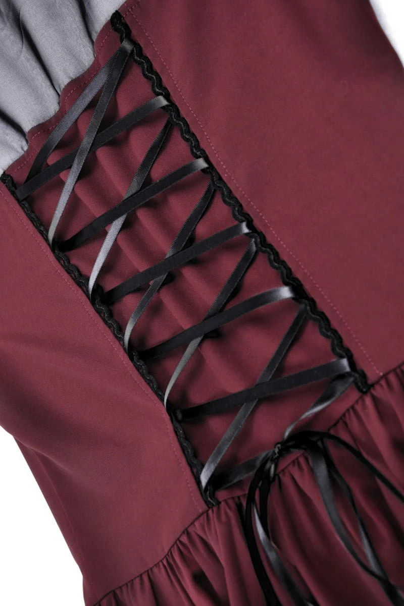 Crimson Blood Puffed Sleeve Dress - Image 8
