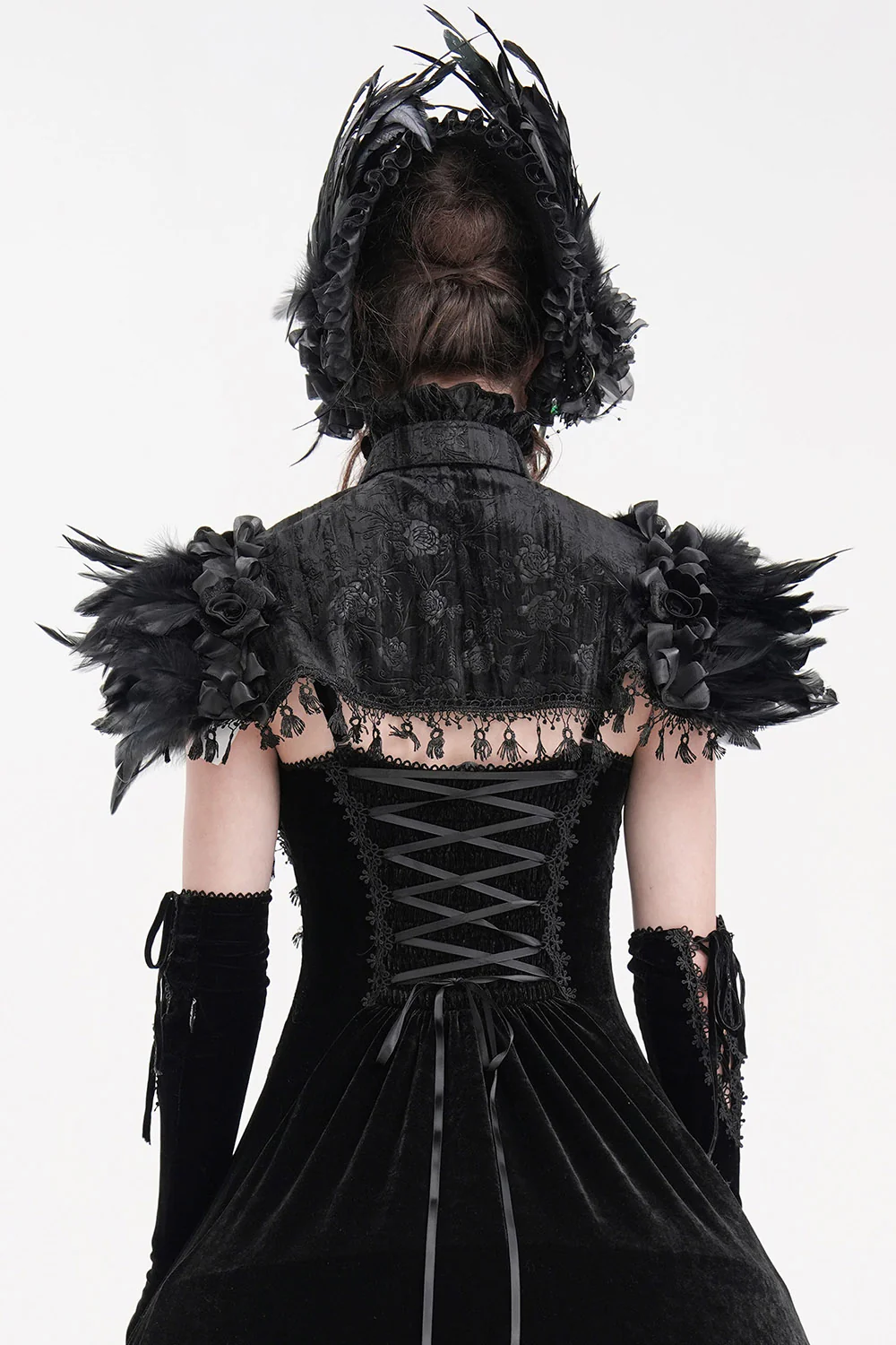 Crow Hollows Feathered Capelet - Image 6