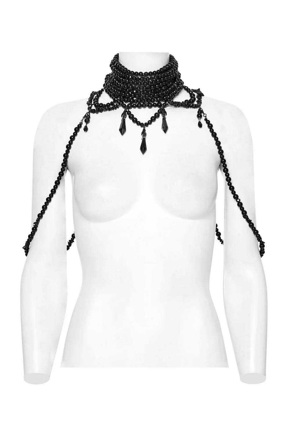 Crystal Witch Choker with Detachable Cloak Harness - Image 3