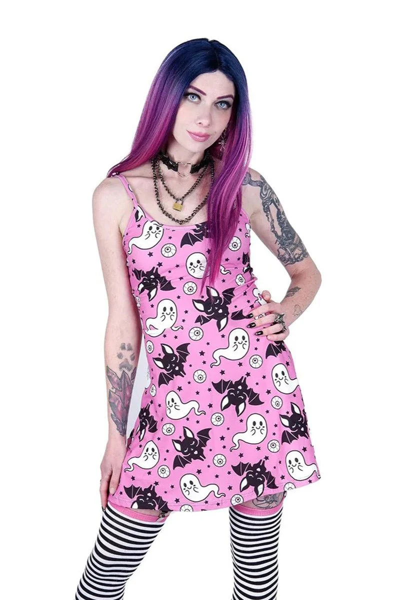 Cute Ghost and Bat Skater Dress - Image 2