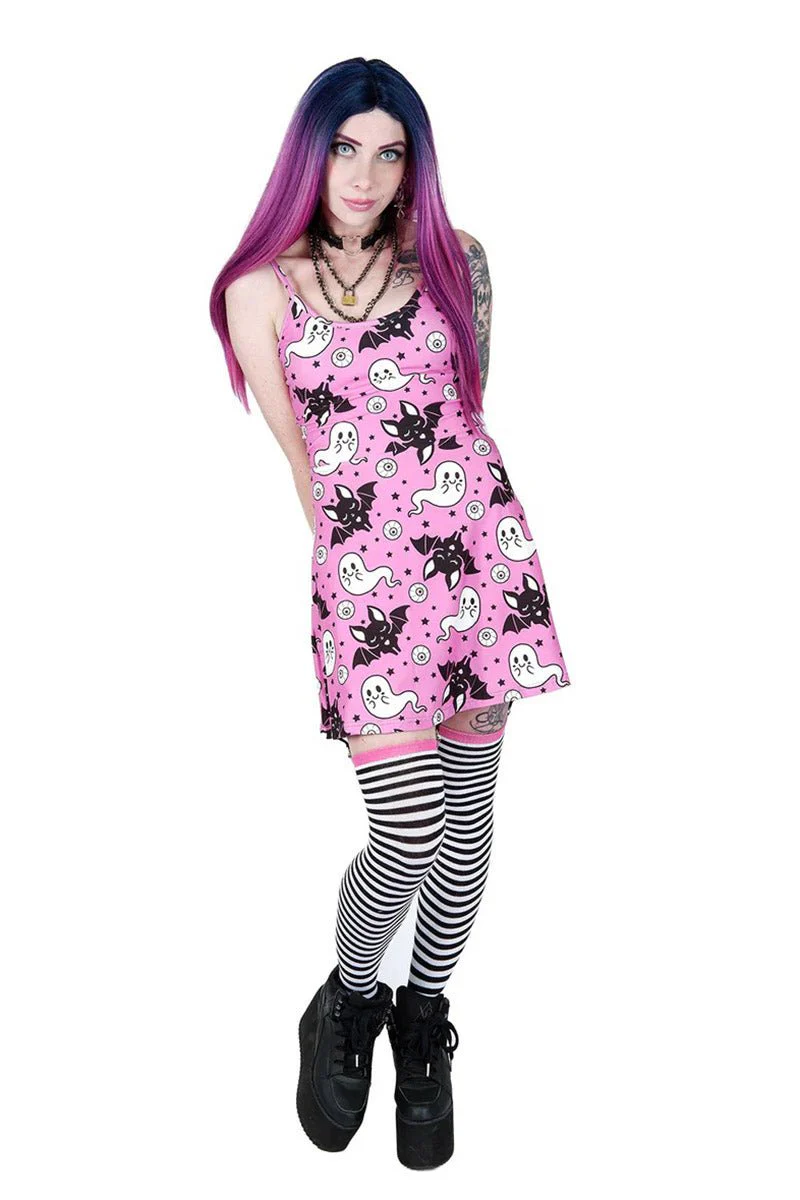 Cute Ghost and Bat Skater Dress - Image 5