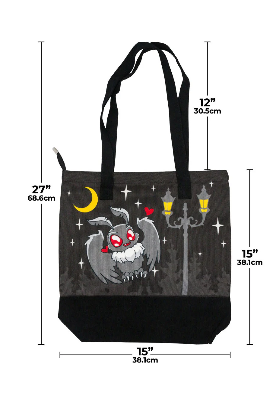 Cute Mothman Canvas Tote Bag - Image 4