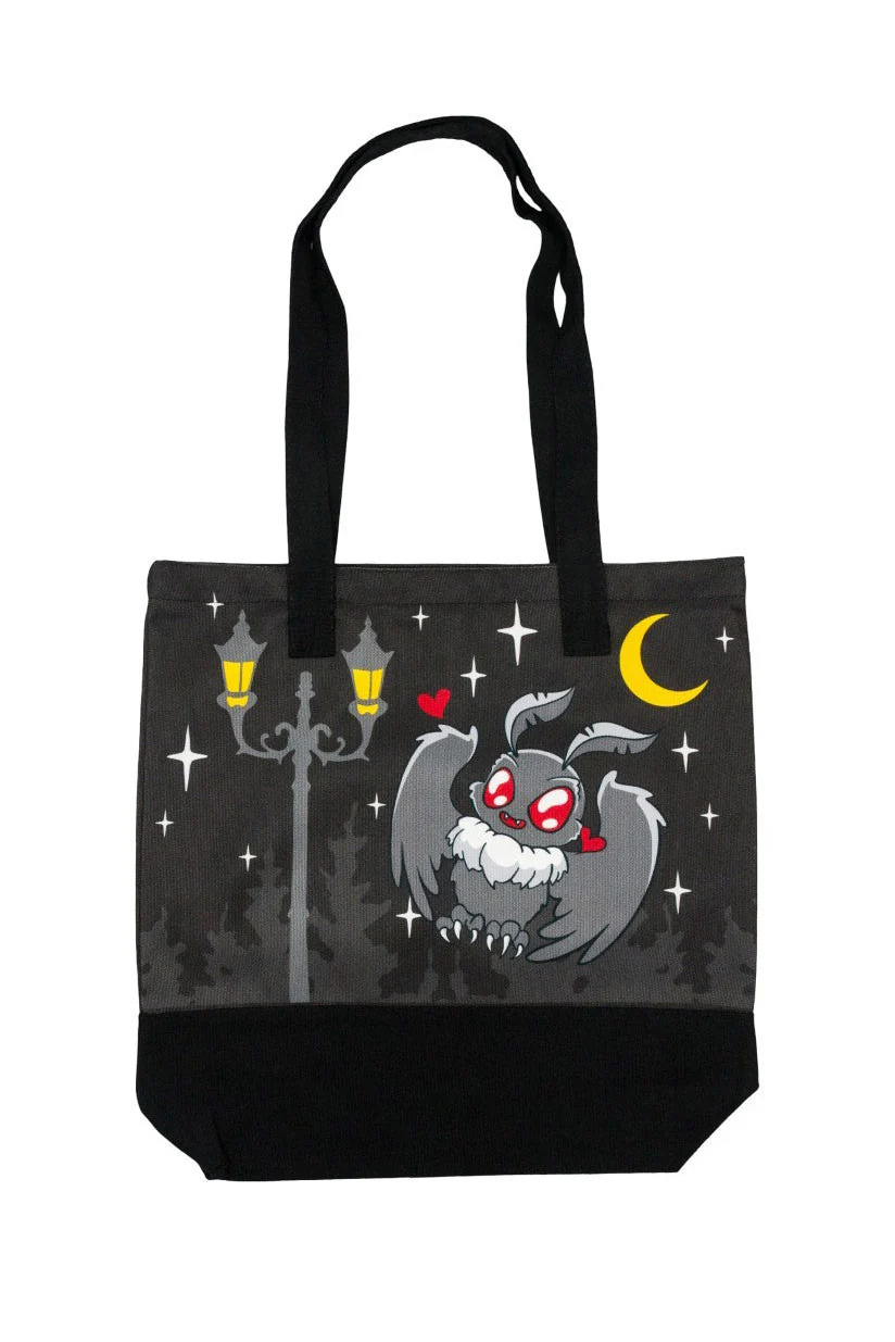 Cute Mothman Canvas Tote Bag - Image 5