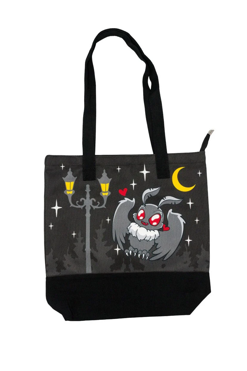 Cute Mothman Canvas Tote Bag - Image 6