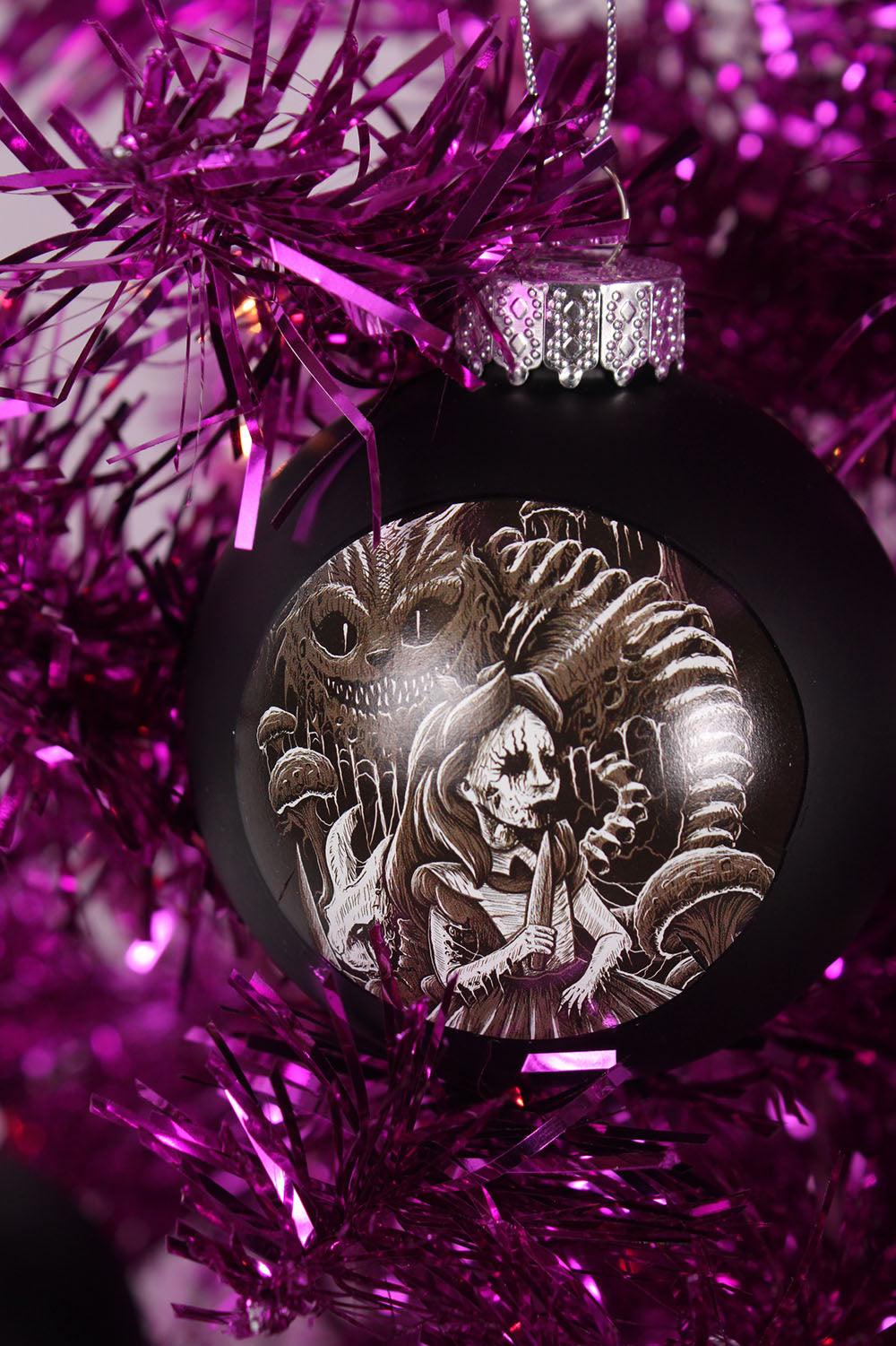 Dark Alice in Wonderland Xmas Baubles Ornaments [Set of 12] - Image 4
