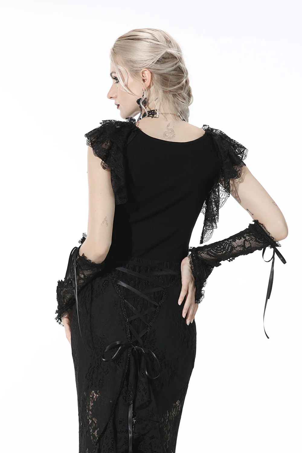 Dark Coquette Layered Ruffle Top - Image 4