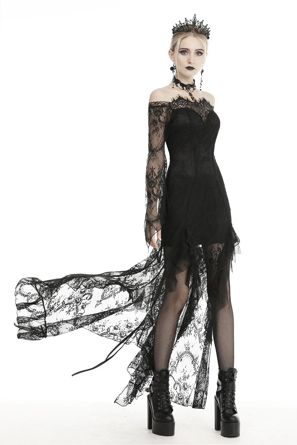 Dark Enchantment High Low Gothic Dress - Image 7