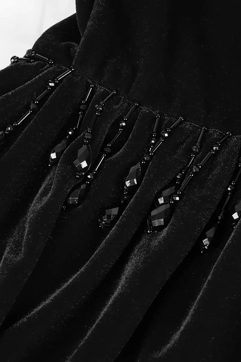 Dark Palace Ruffle Mini Dress - Image 9
