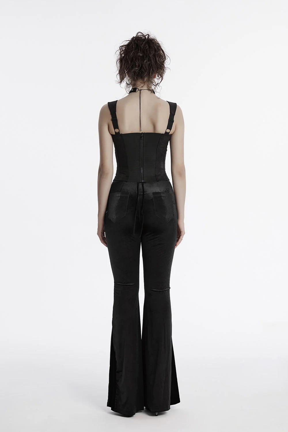 Dark Sacrament Velvet Bell Bottoms [Black] - Image 6