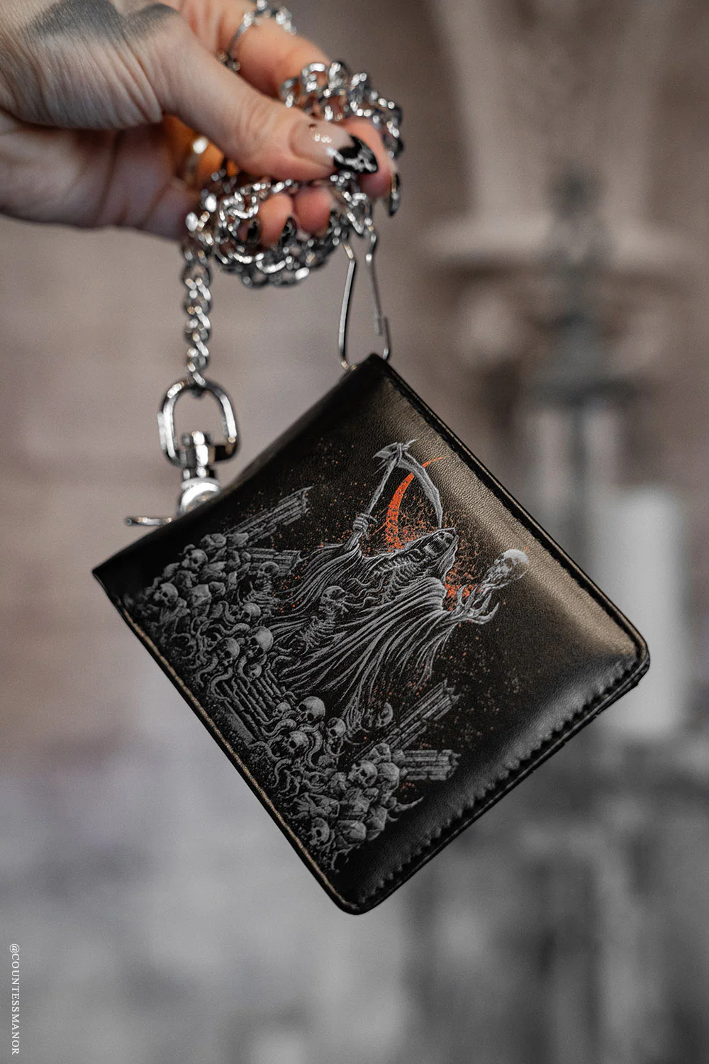 Dark Warlock Bifold Wallet w/ Chain - Image 2