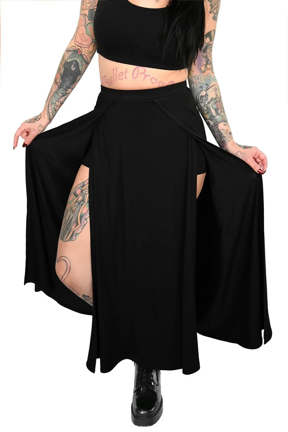 Darla Maxi Skirt With Built In Shorts - Image 2