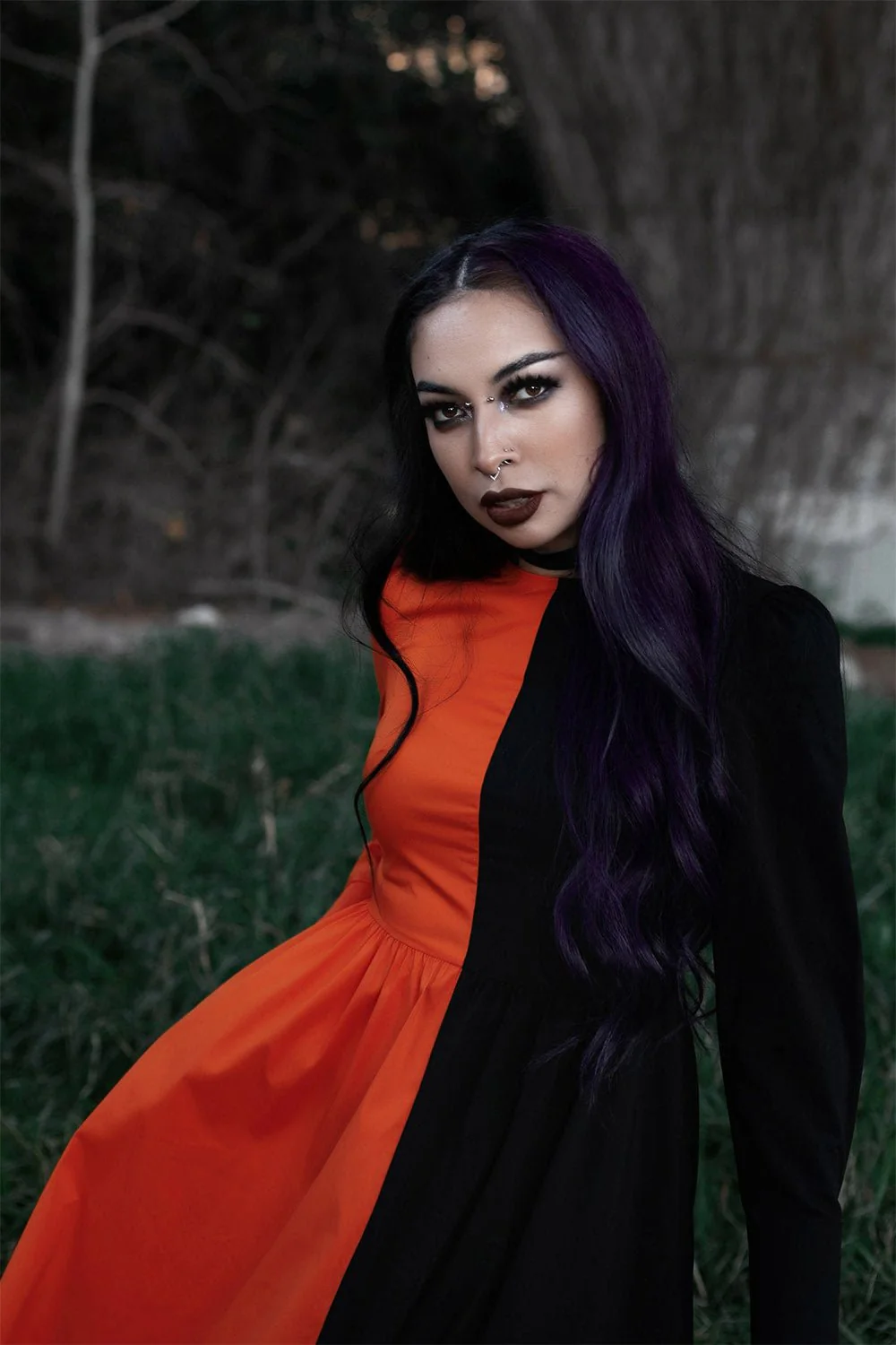 Daughter of Salem Dress [BLACK/ORANGE] - Image 8