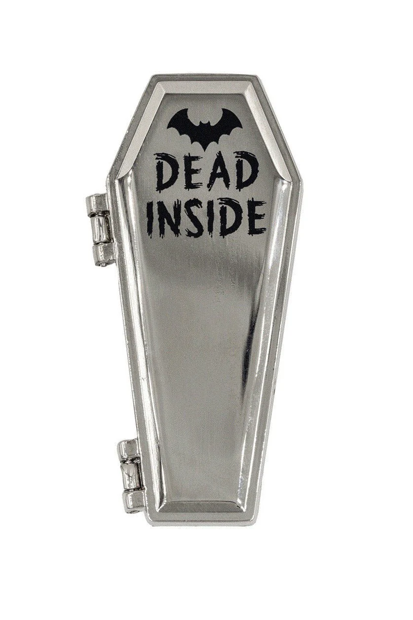 Dead Inside Coffin Enamel Pin - Image 2