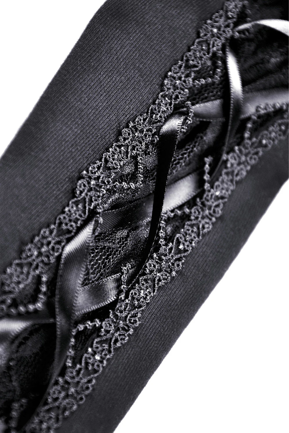Dead Roses Goth Puffed Lace-Up Sleeve Top - Image 7