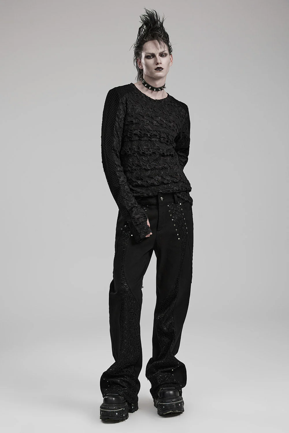 Dead Silence Distressed Long Sleeve Top - Image 3