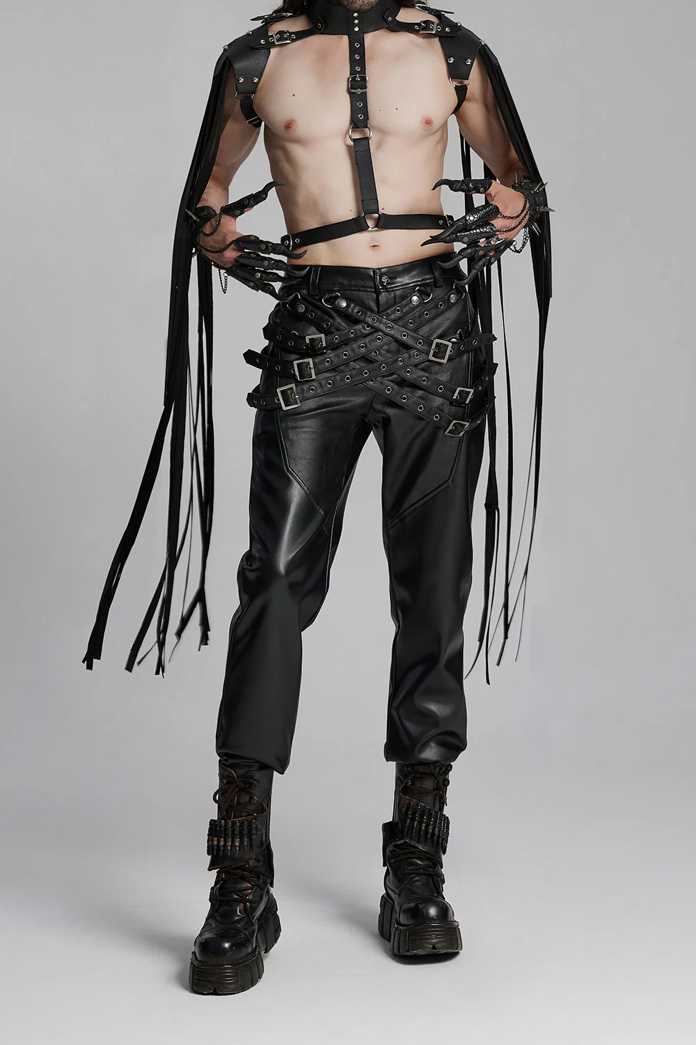 Deadlands Hardware Vegan Leather Pants - Image 2