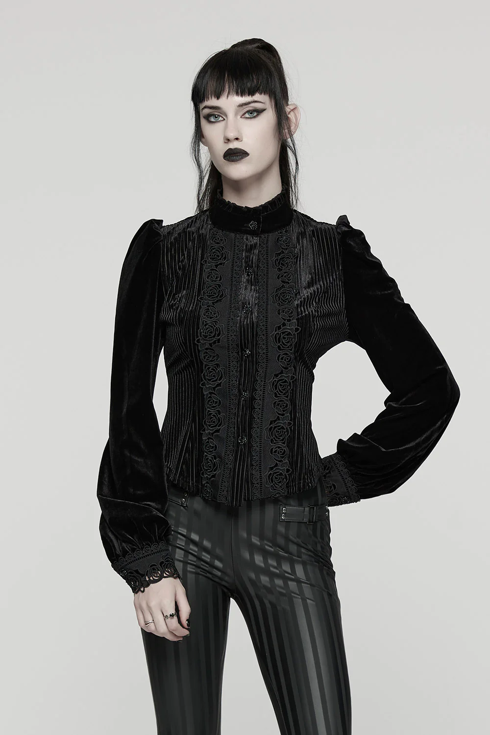 Dearly Departed Button Blouse [Black] - Image 4