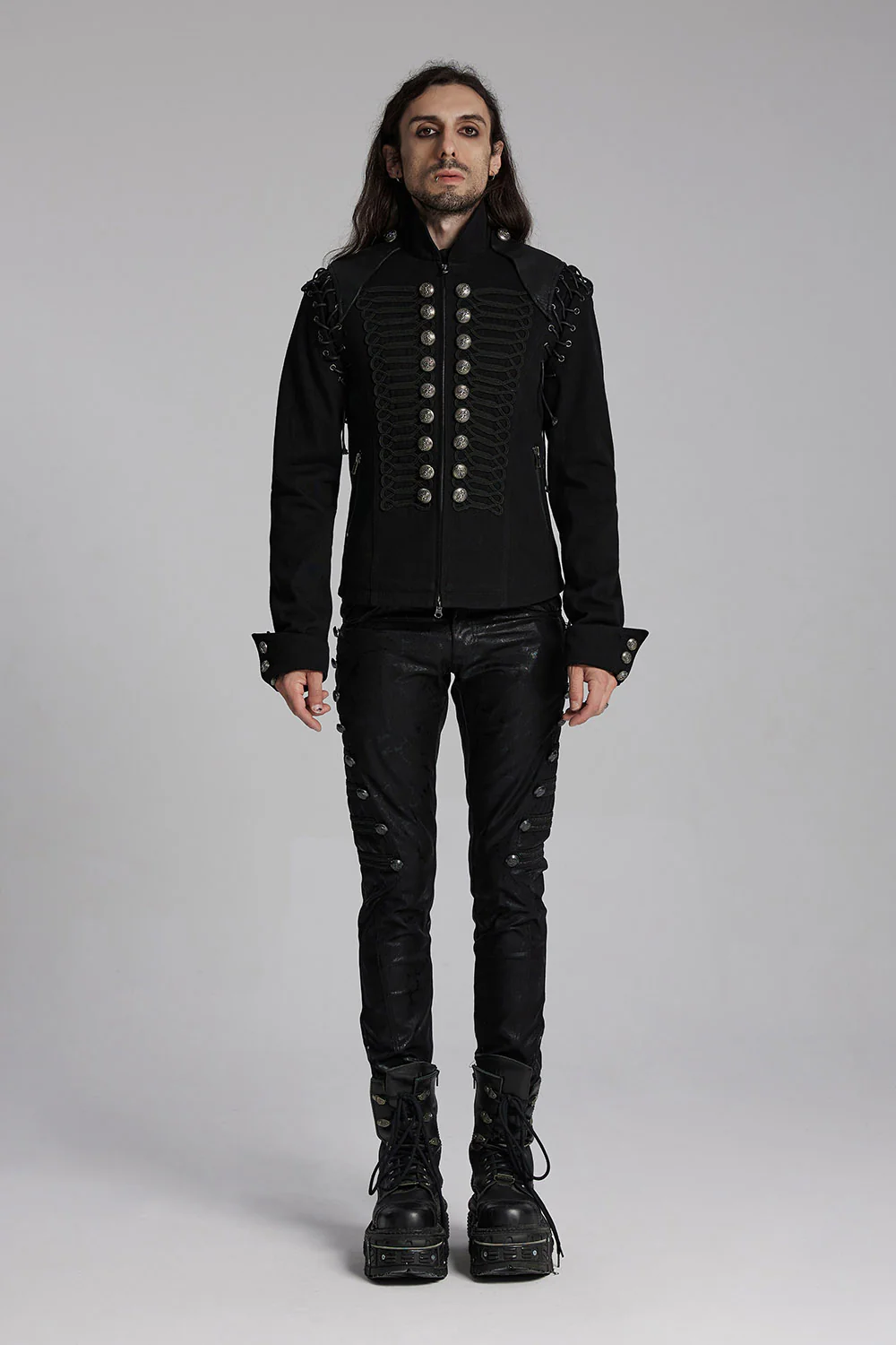 Death March Military Goth Jacket - Image 2