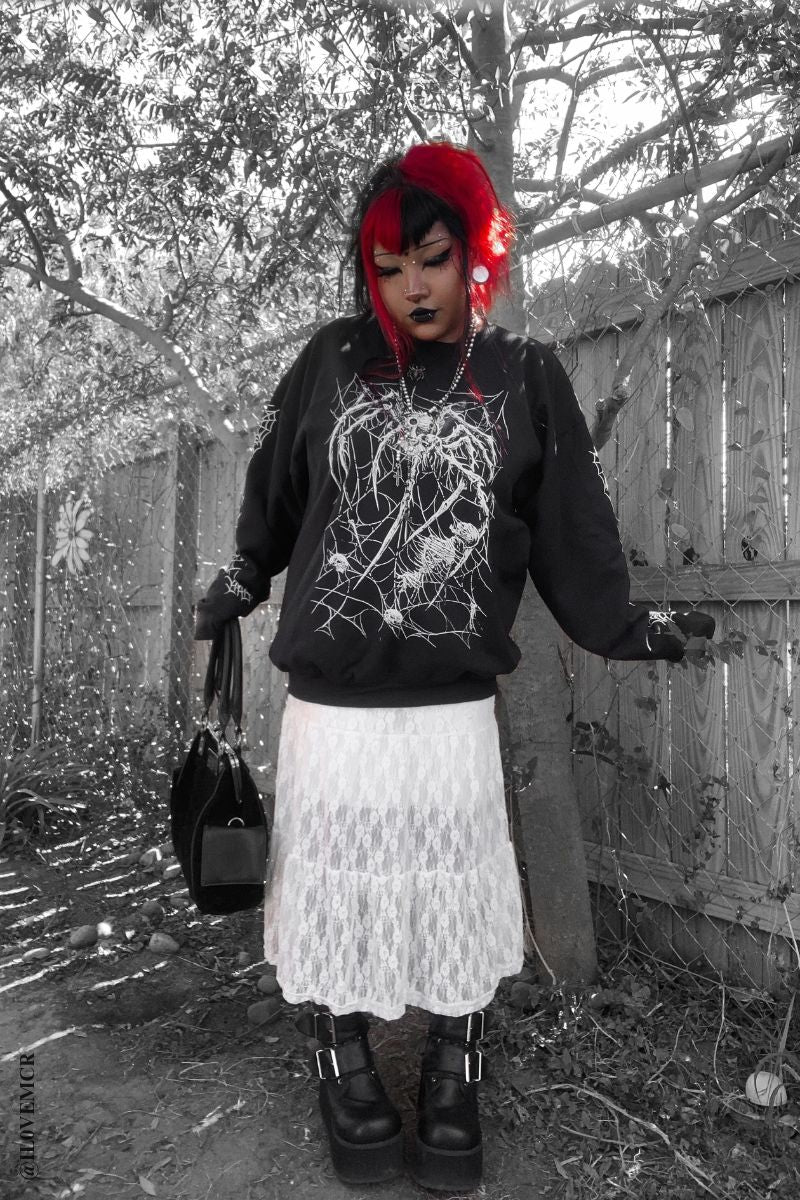 Death Spider Sweatshirt [Spiderweb Sleeves] - Image 3