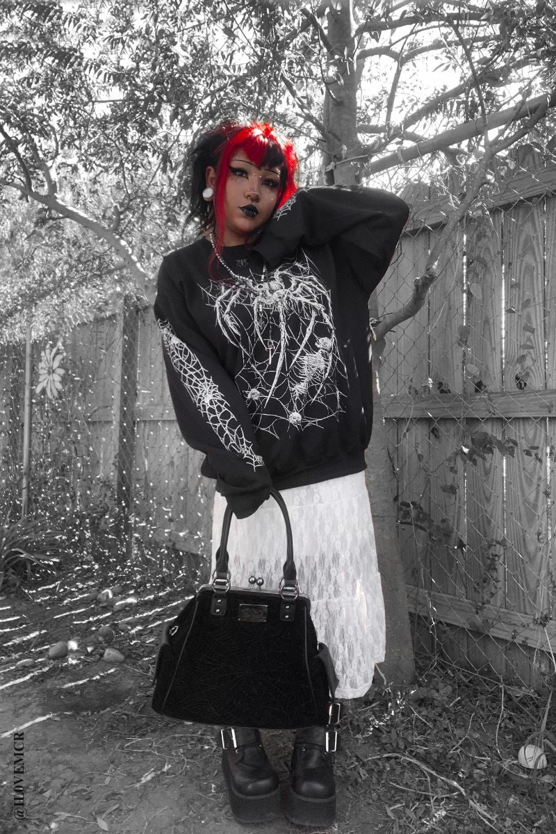 Death Spider Sweatshirt [Spiderweb Sleeves] - Image 4