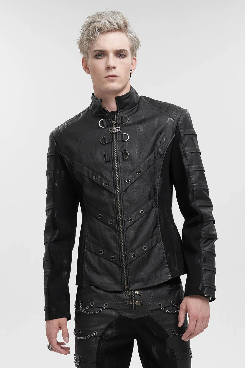 Death Tech Hand-Painted Moto Jacket