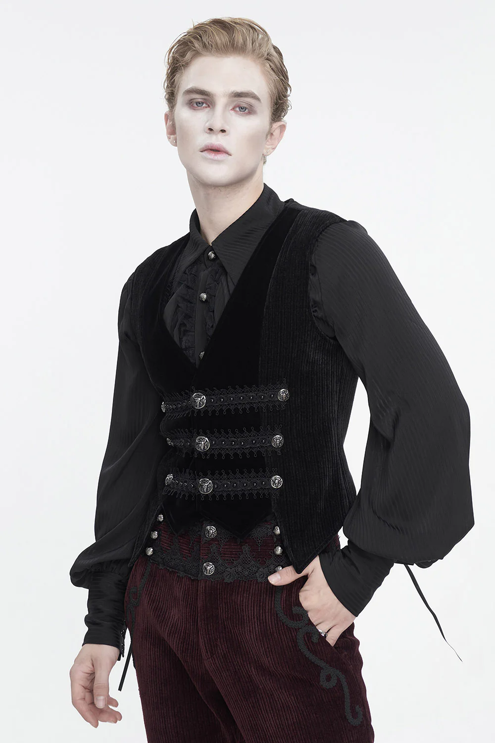Demise Vampire Goth Waistcoat - Image 3