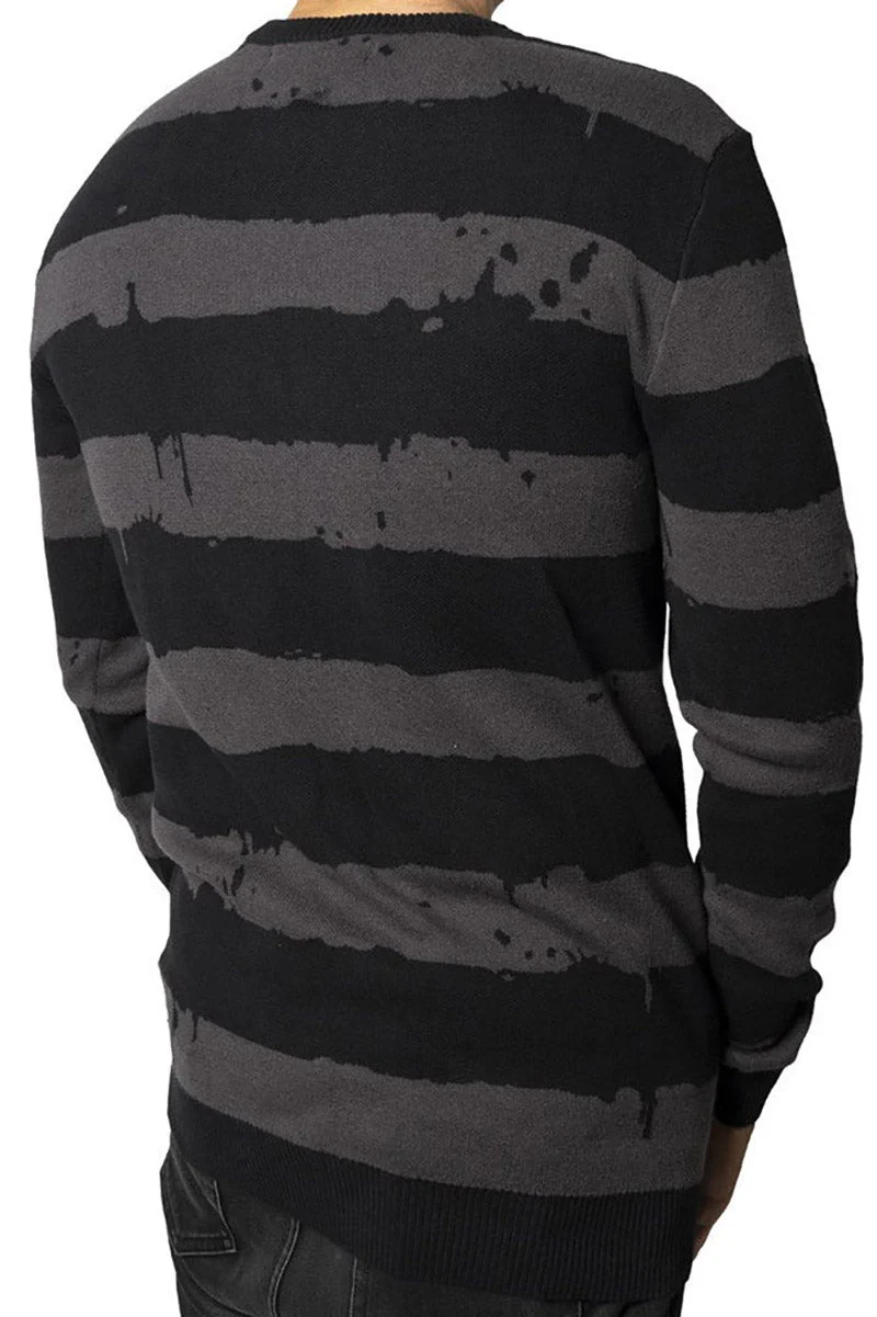 Destroyer Stripe Gray Sweater - Image 3