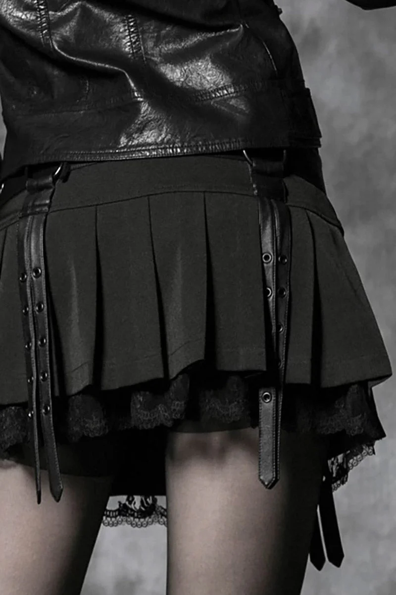 Diabolical Pleated Mini Skirt - Image 8