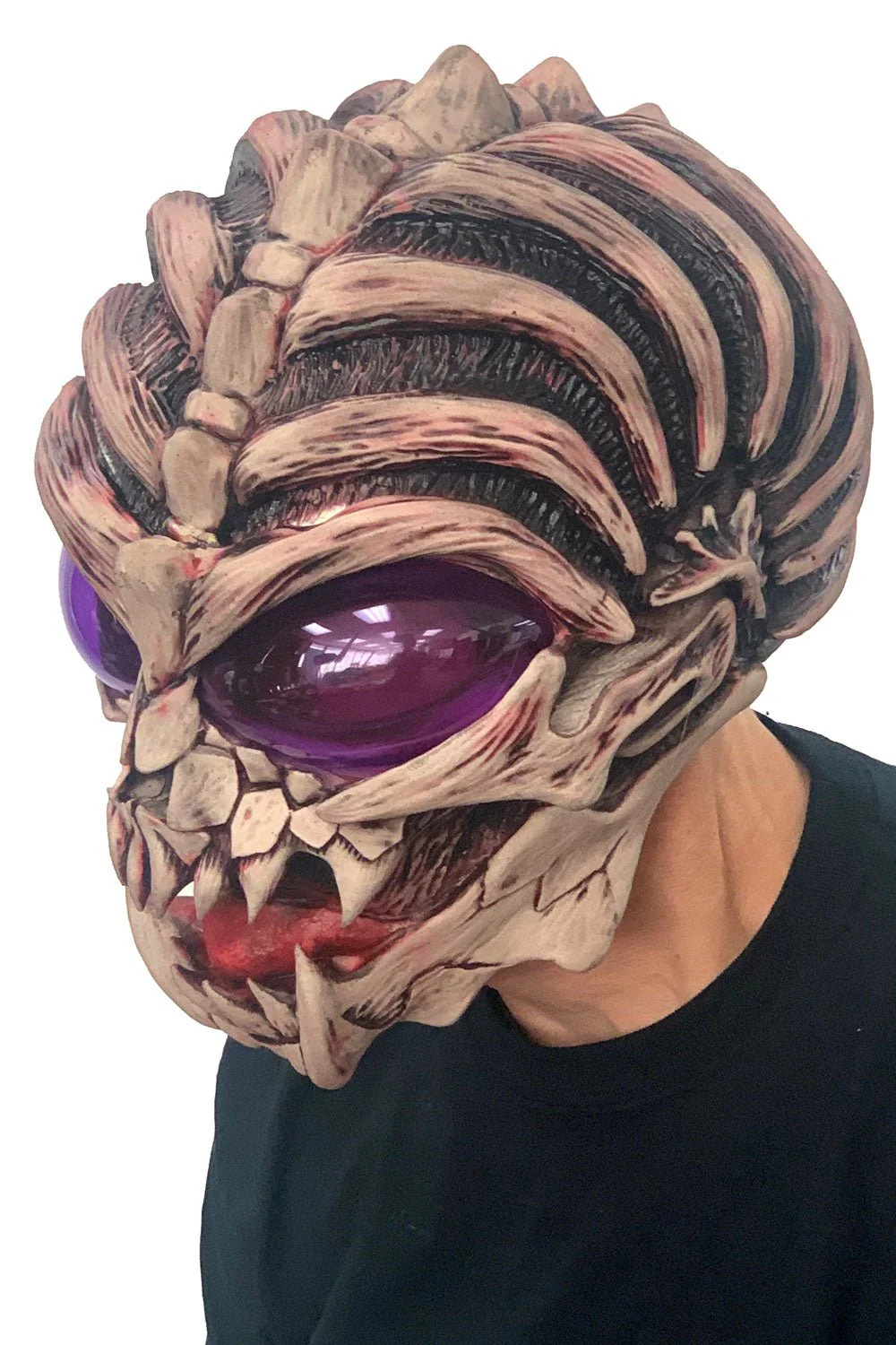Down To Earth Alien Skull Latex Mask - Image 3